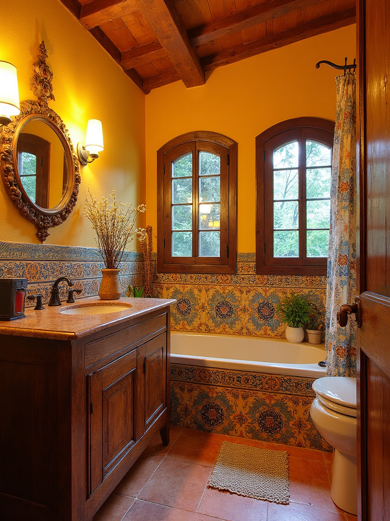 Mexican Bathroom - Mexican Bathroom interior design inspiration