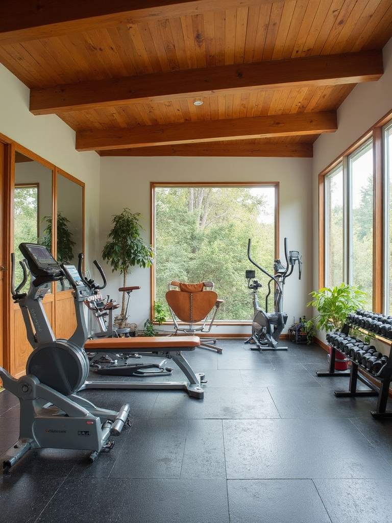 Mid Century Modern Home Gym - Mid-Century Modern Home Gym interior design inspiration