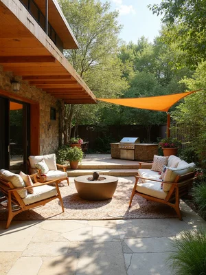 Mid Century Modern Outdoor Patio Design