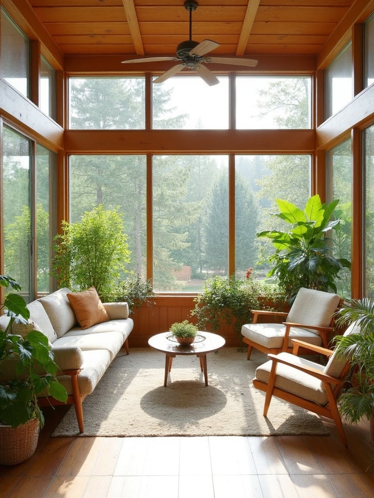 Mid Century Modern Sunroom - Mid-Century Modern Sunroom interior design inspiration