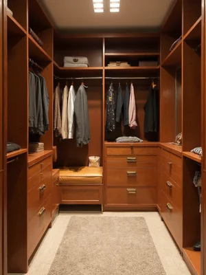 Mid Century Modern Walk-in Closet Design