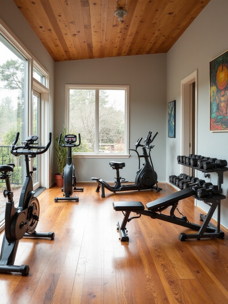 Mid Century Home Gym - Mid Century Home Gym interior design inspiration