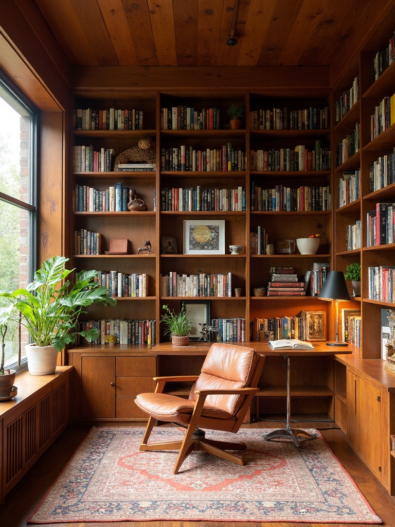 Mid Century Library - Mid Century Library interior design inspiration