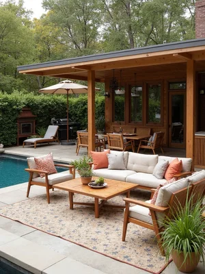 Mid Century Outdoor Patio Design