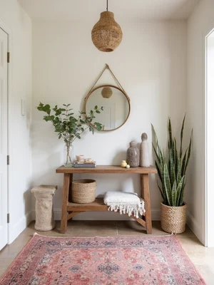 Modern Boho Entryway Design