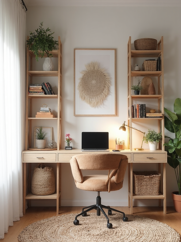 Modern Boho Home Office - Modern Boho Home Office interior design inspiration