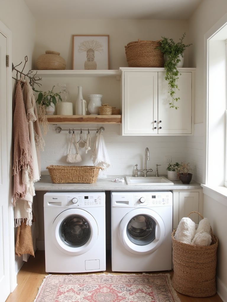 Modern Boho Laundry Room - Modern Boho Laundry Room interior design inspiration