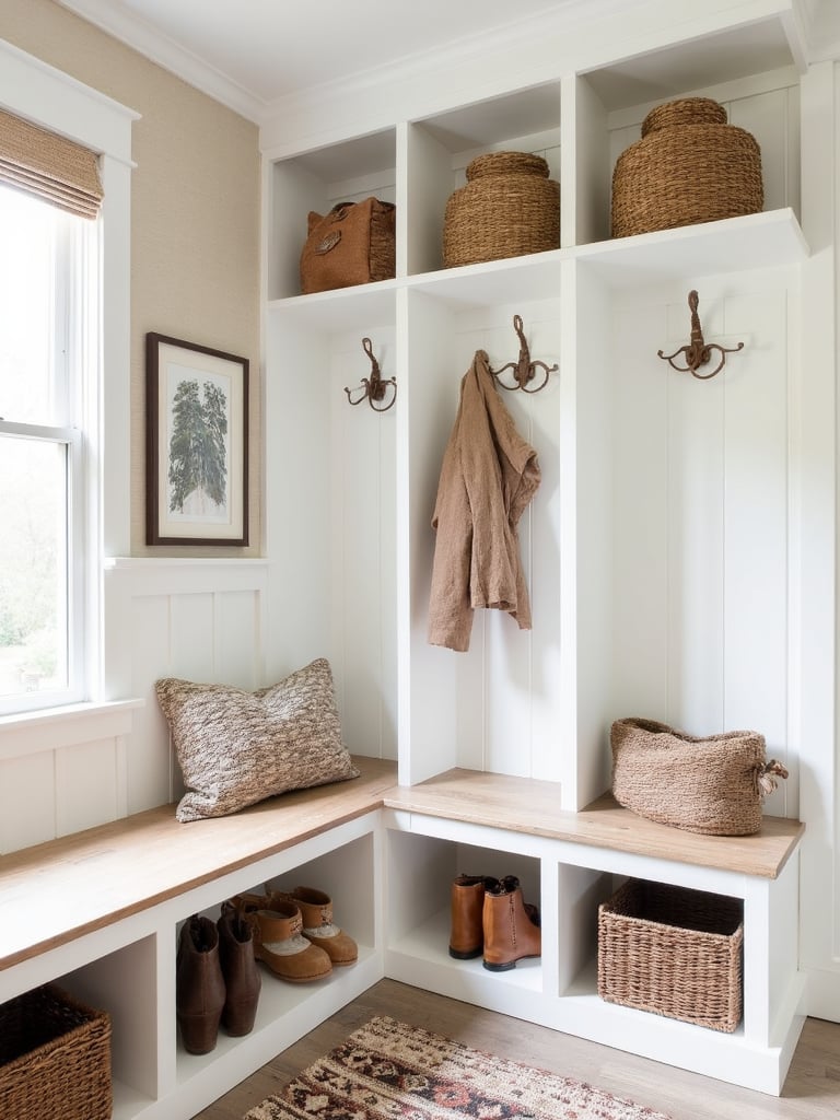 Modern Boho Mudroom - Modern Boho Mudroom interior design inspiration