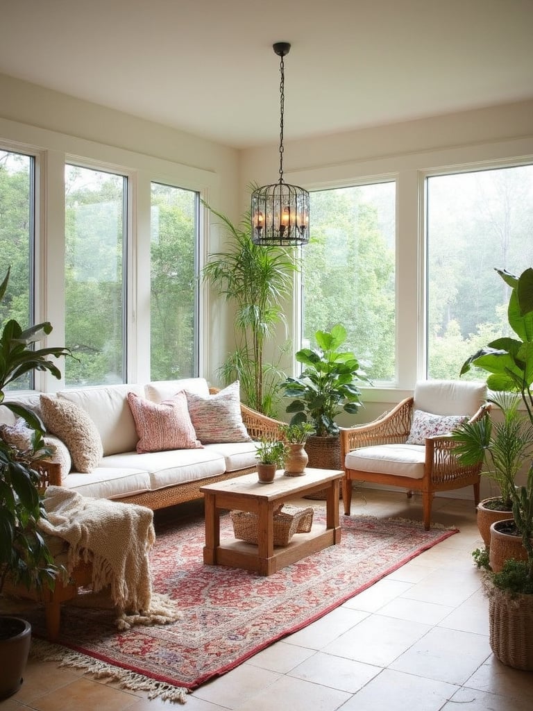 Modern Boho Sunroom - Modern Boho Sunroom interior design inspiration