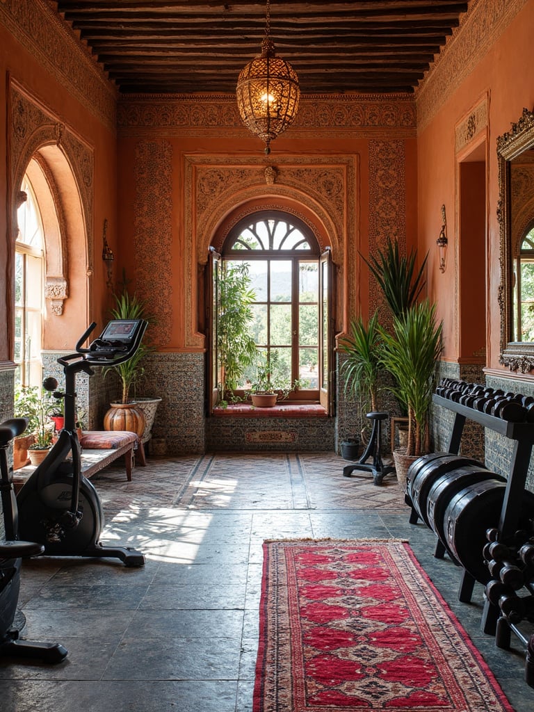 Moroccan Home Gym - Moroccan Home Gym interior design inspiration