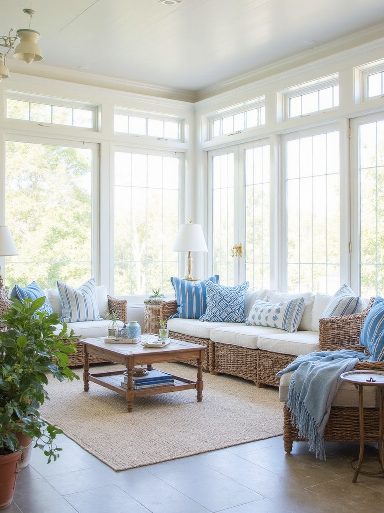 Nautical Sunroom - Nautical Sunroom interior design inspiration