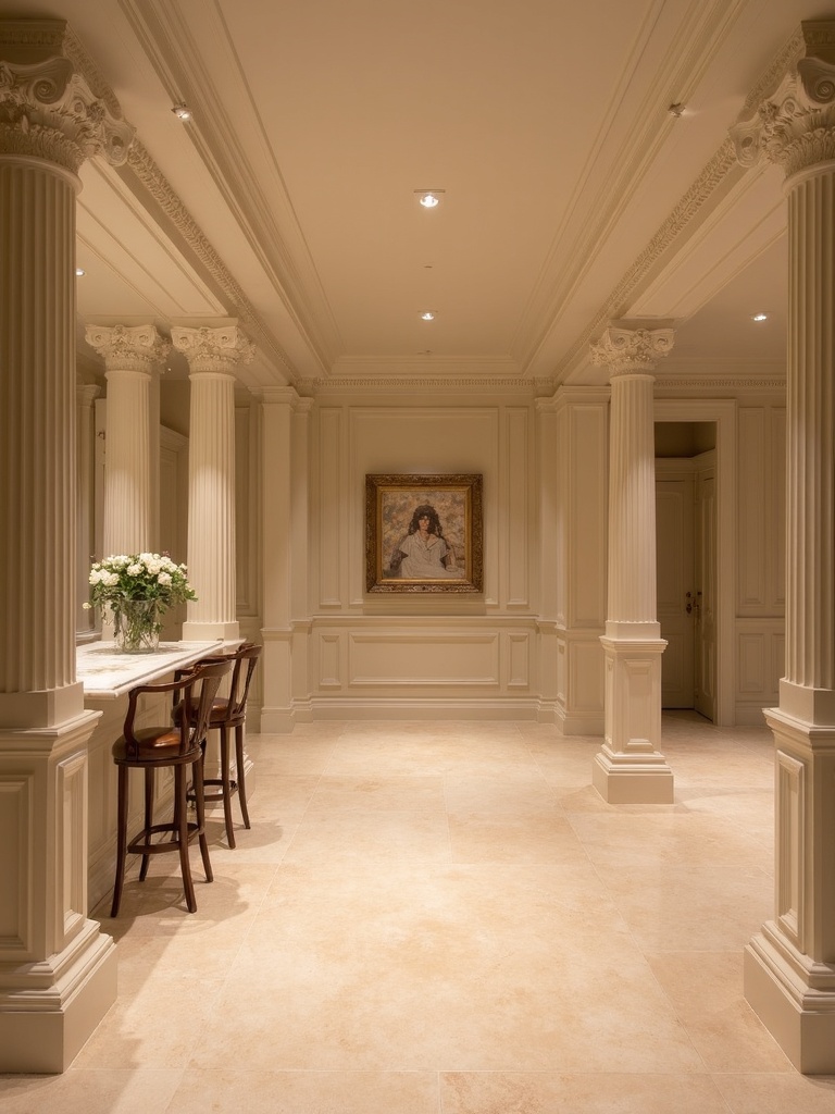 Neoclassical Basement - Neoclassical Basement interior design inspiration