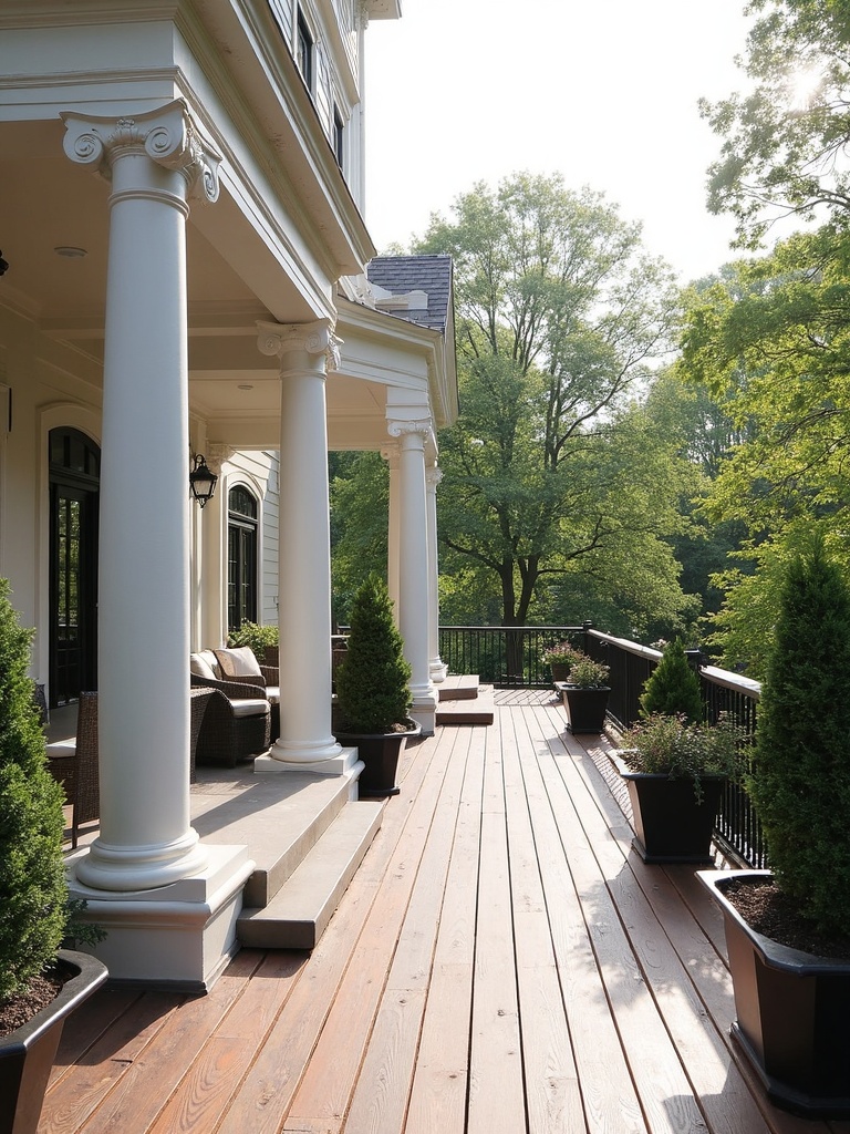 Neoclassical Deck featuring classical elements, symmetrical, elegant - interior design ideas and inspiration