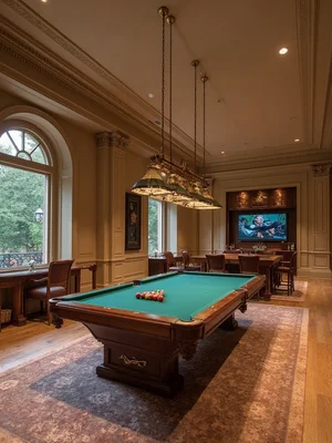 Neoclassical Game Room Design