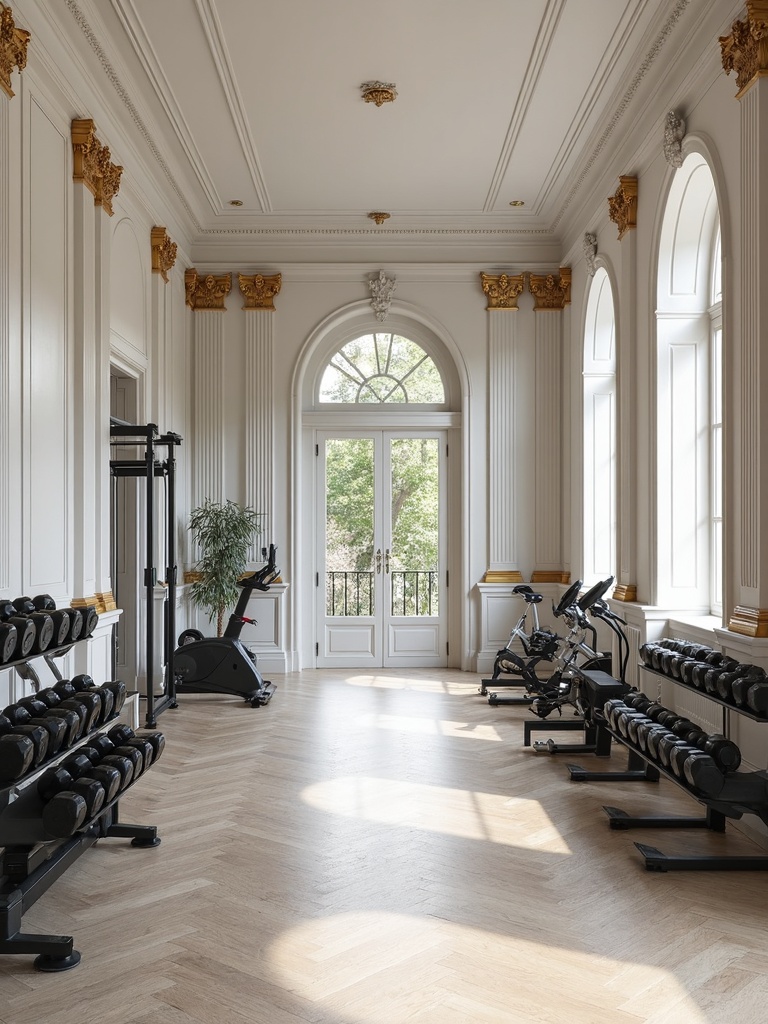 Neoclassical Home Gym - Neoclassical Home Gym interior design inspiration