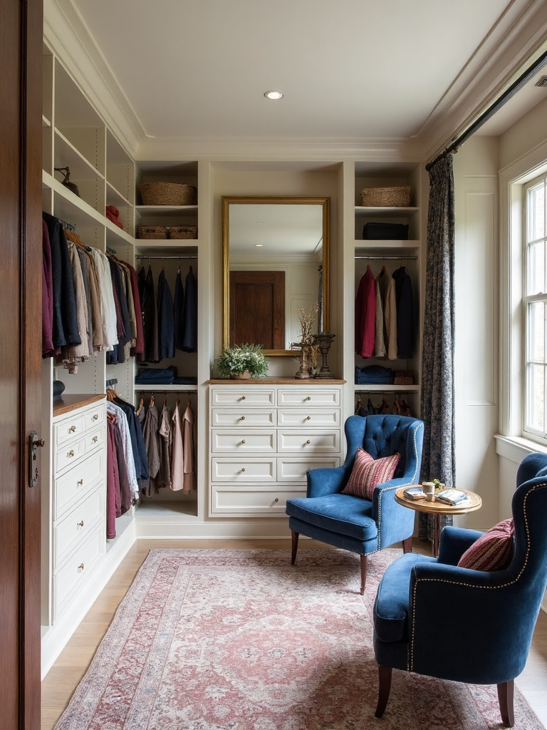 Old Money Walk-in Closet featuring timeless, refined, classic - interior design ideas and inspiration