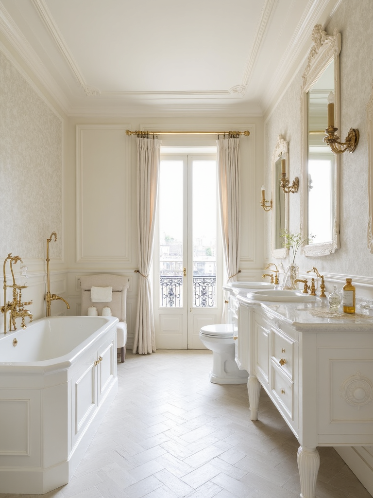 Parisian Bathroom - Parisian Bathroom interior design inspiration