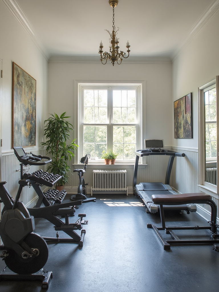 Preppy Home Gym - Preppy Home Gym interior design inspiration