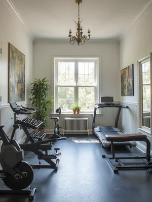 Preppy Home Gym Design