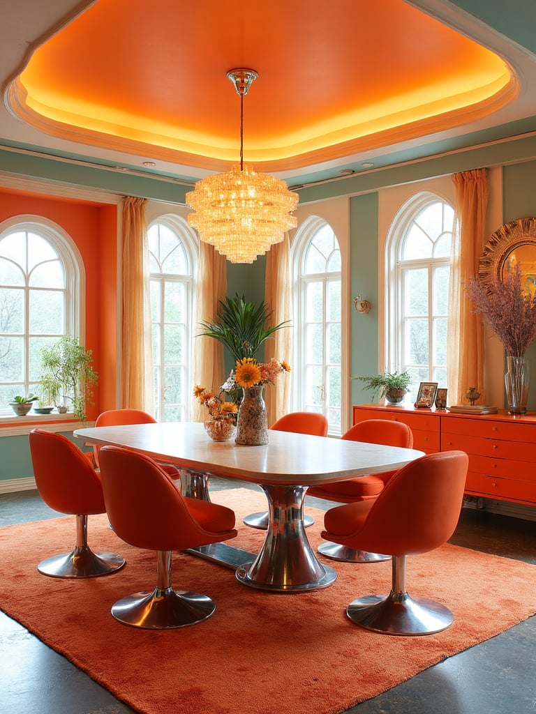 Retro Futuristic Dining Room - Retro Futuristic Dining Room interior design inspiration