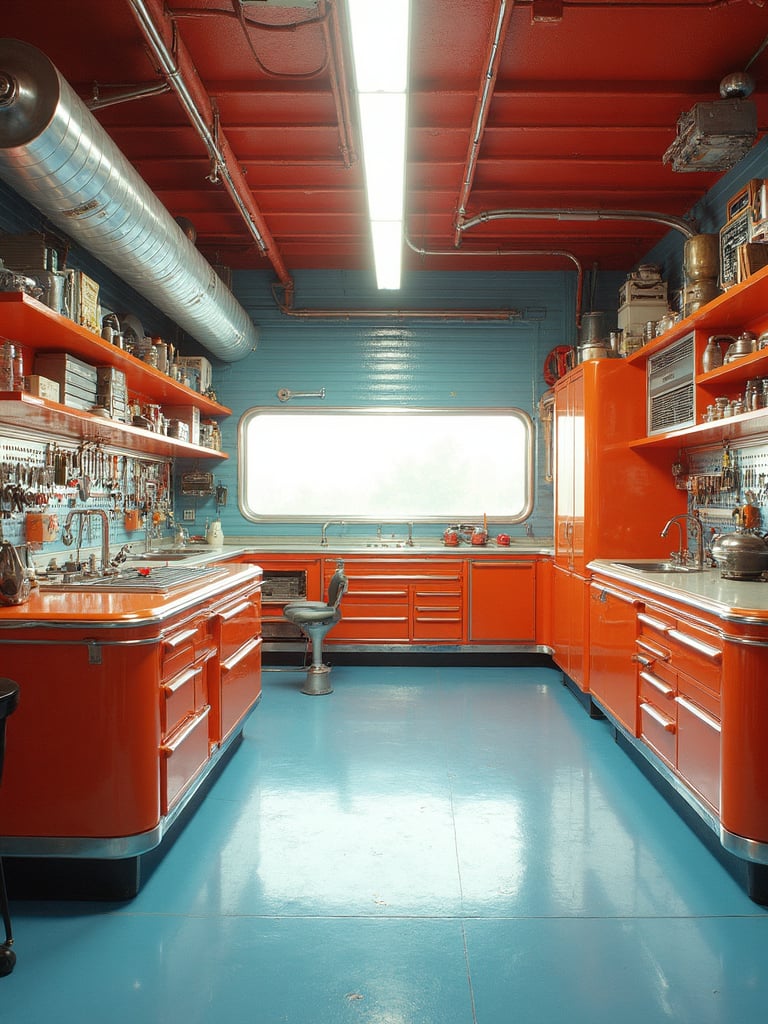 Retro Futuristic Garage - Retro Futuristic Garage interior design inspiration