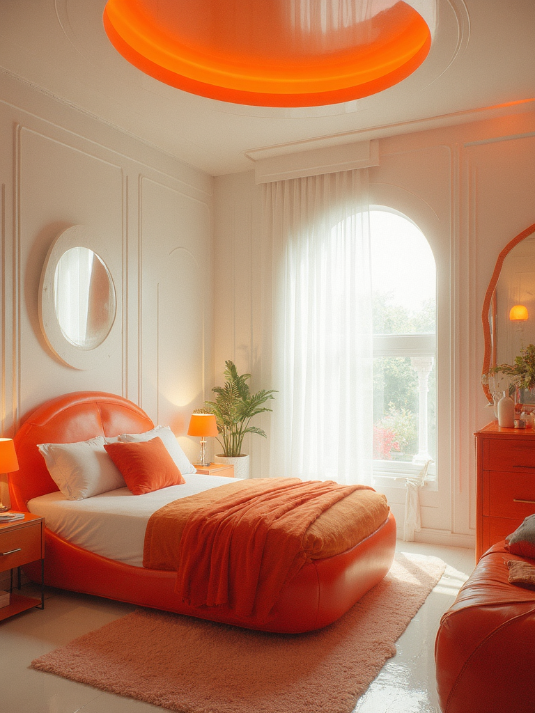 Retro Futuristic Guest Bedroom - Retro Futuristic Guest Bedroom interior design inspiration