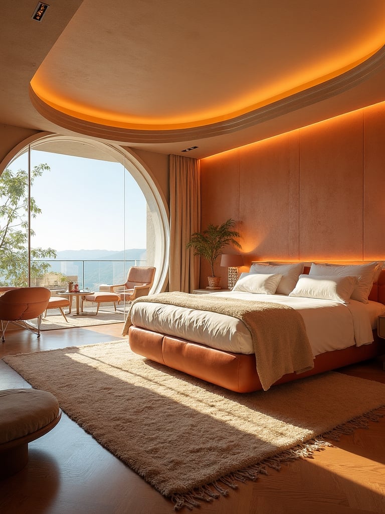 Retro Futuristic Master Suite - Retro Futuristic Master Suite interior design inspiration