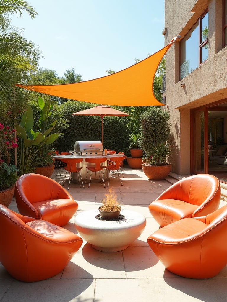 Retro Futuristic Outdoor Patio - Retro Futuristic Outdoor Patio interior design inspiration