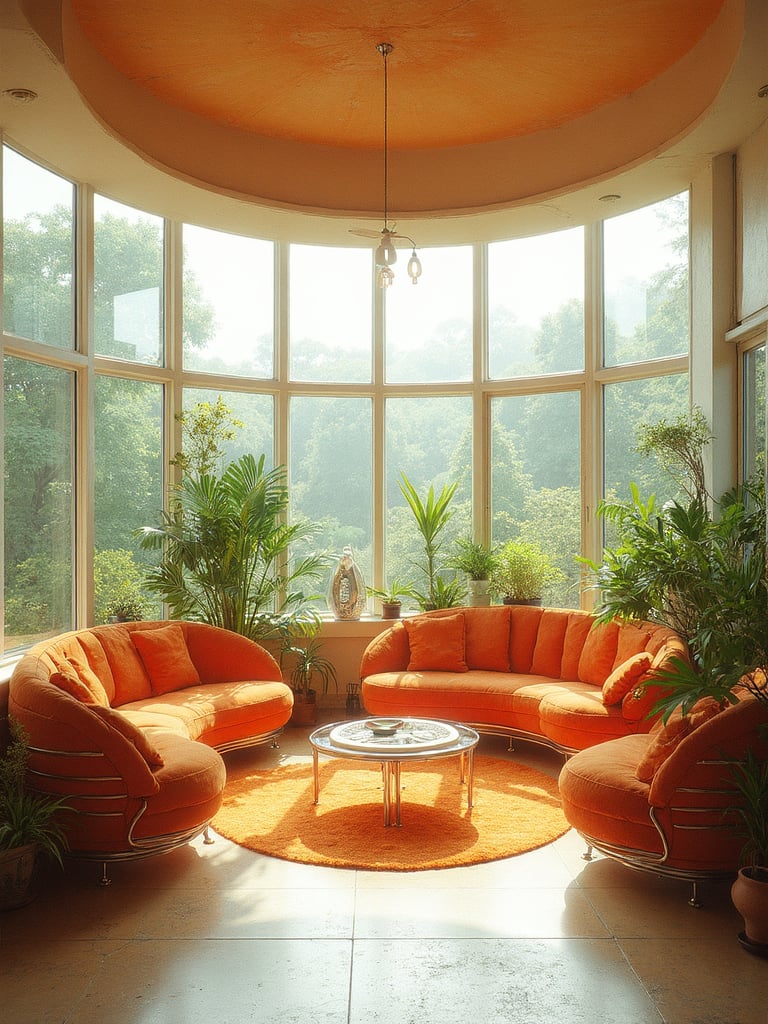 Retro Futuristic Sunroom - Retro Futuristic Sunroom interior design inspiration