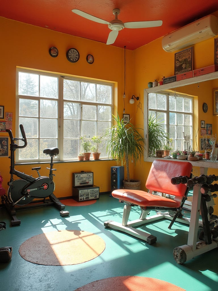 Retro Home Gym - Retro Home Gym interior design inspiration