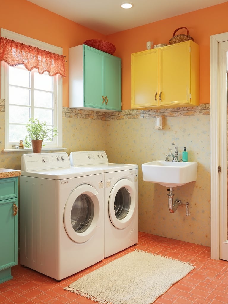 Retro Laundry Room - Retro Laundry Room interior design inspiration