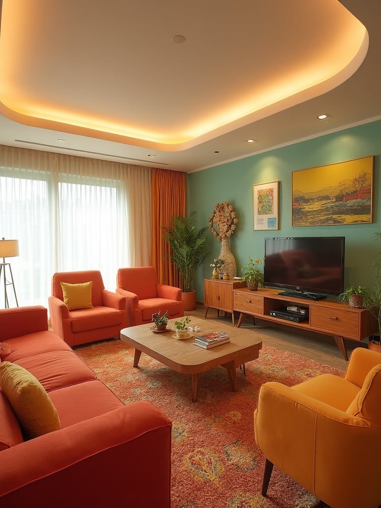 Retro interior design style