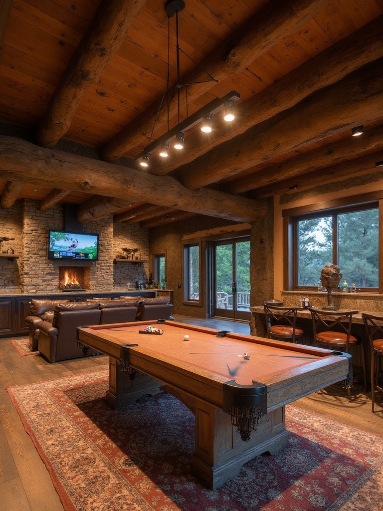 Rustic Game Room - Rustic Game Room interior design inspiration
