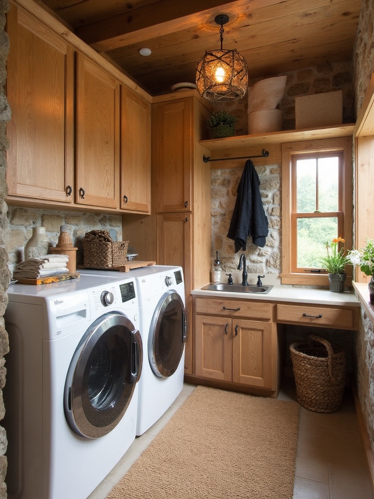 Rustic Laundry Room - Rustic Laundry Room interior design inspiration