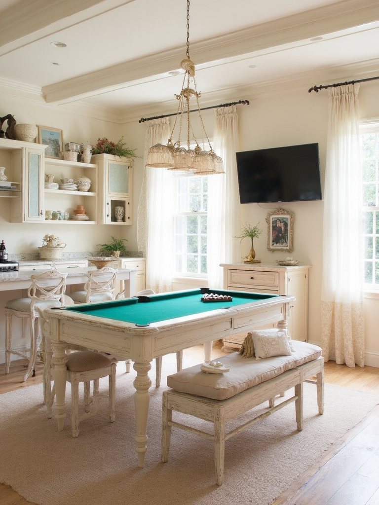 Shabby Chic Game Room - Shabby Chic Game Room interior design inspiration