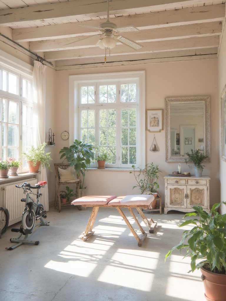 Shabby Chic Home Gym - Shabby Chic Home Gym interior design inspiration