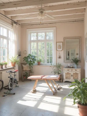 Shabby Chic Home Gym Design