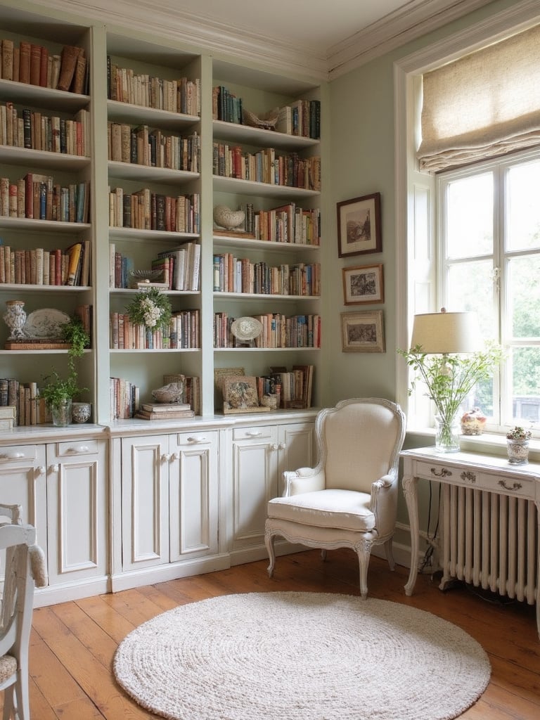 Shabby Chic Library - Shabby Chic Library interior design inspiration