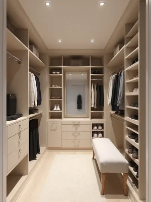 Simple Walk-in Closet Design