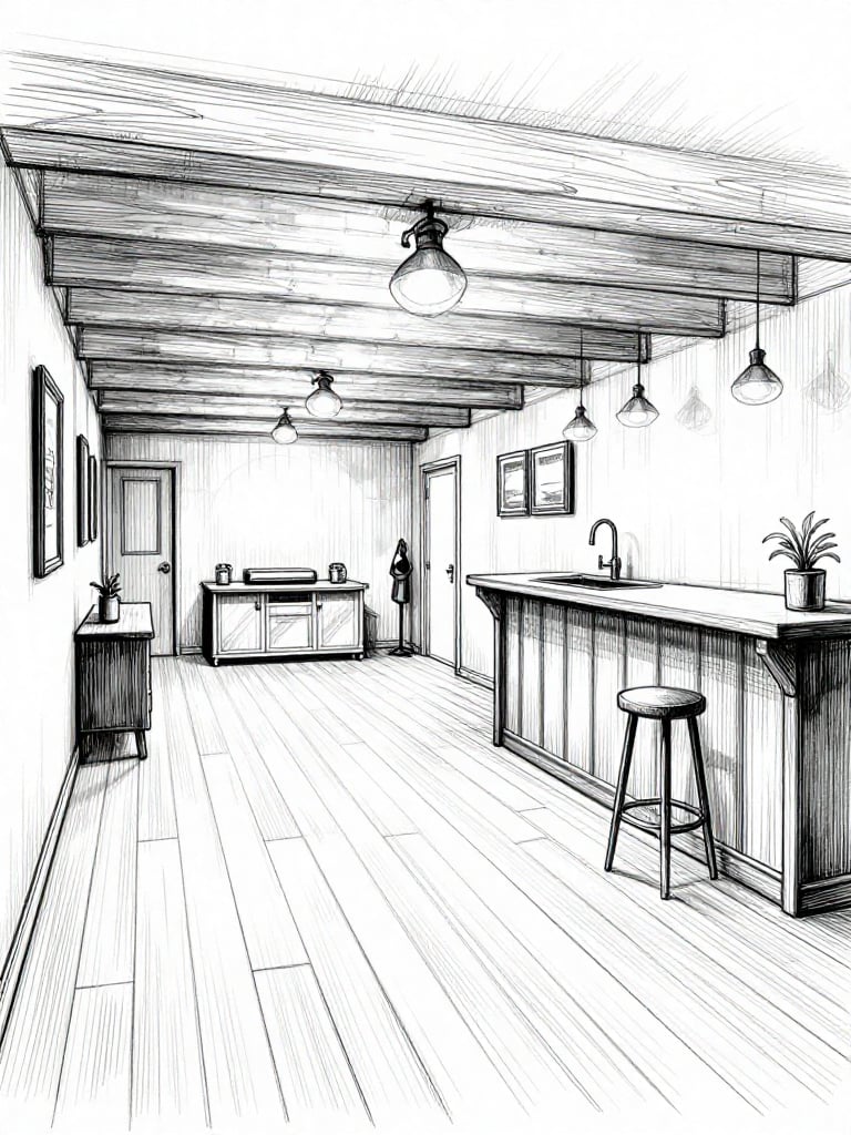 Sketch Basement - Sketch Basement interior design inspiration