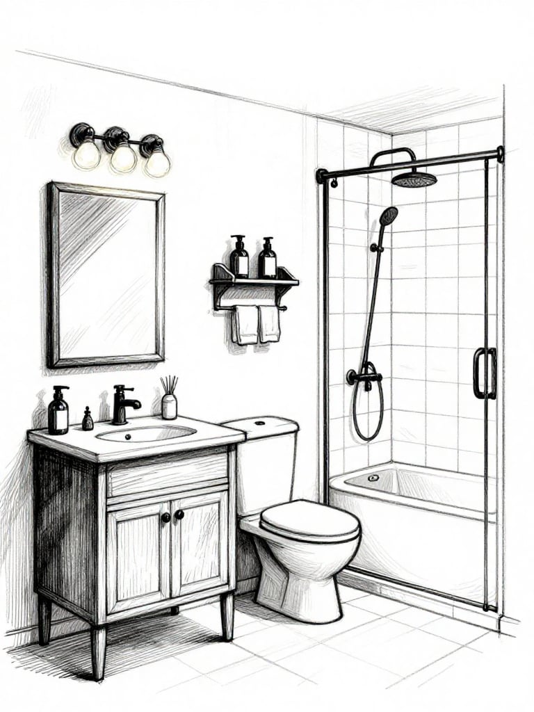 Sketch Bathroom - Sketch Bathroom interior design inspiration