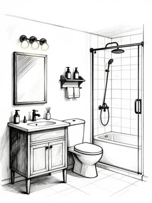 Sketch Bathroom Design