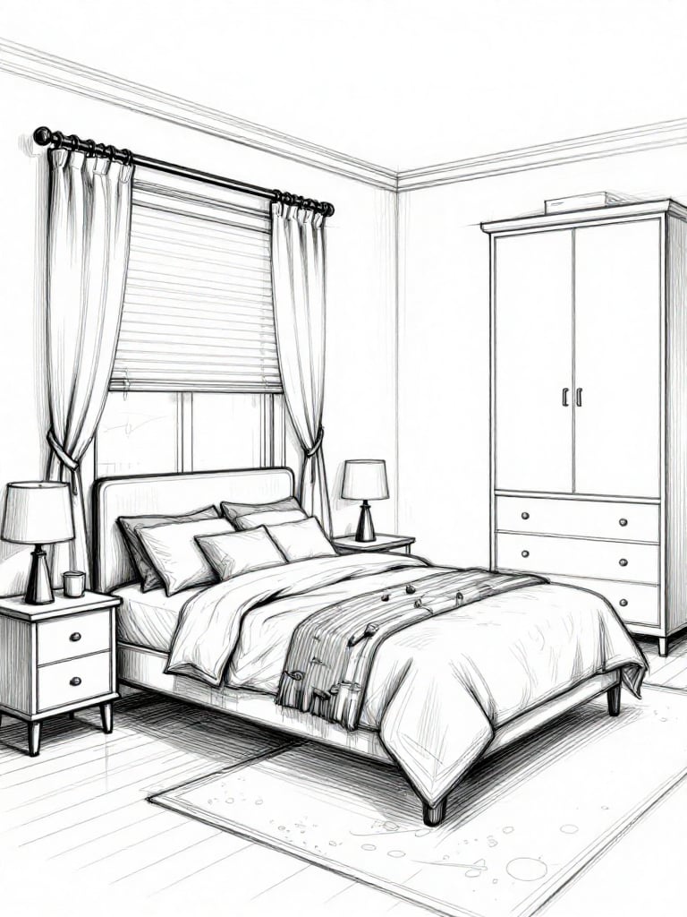 Sketch Bedroom - Sketch Bedroom interior design inspiration