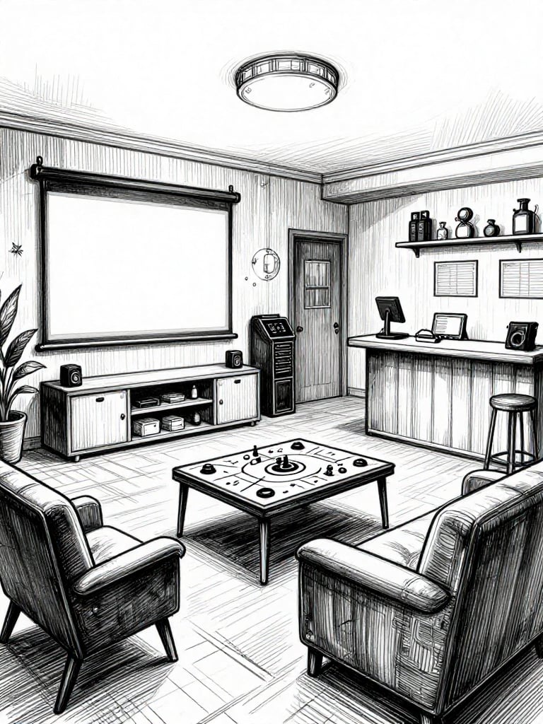 Sketch Game Room - Sketch Game Room interior design inspiration