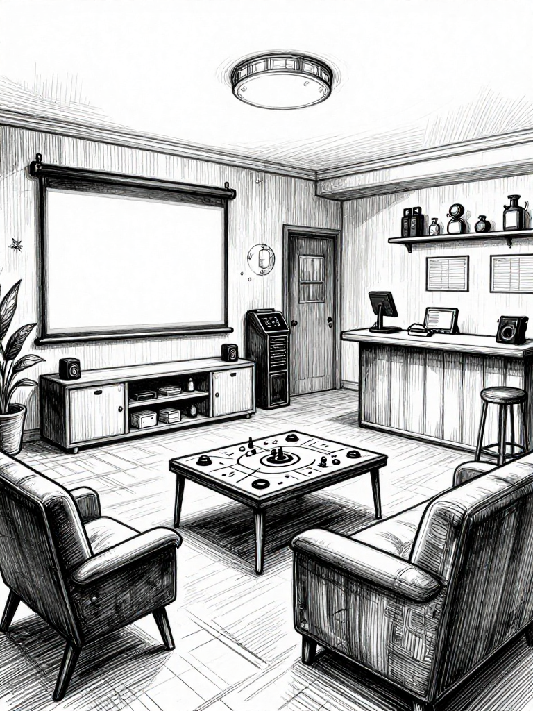 Sketch Game Room - Sketch Game Room interior design inspiration