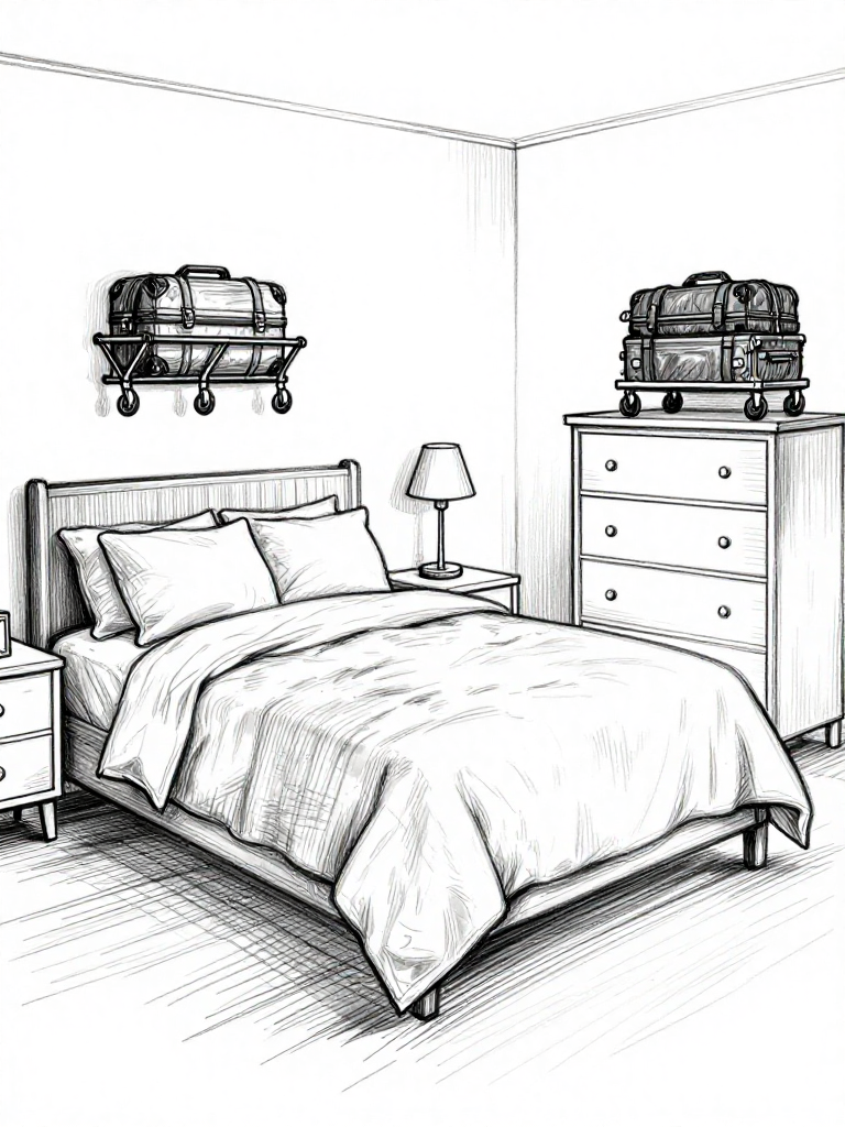 Sketch Guest Bedroom - Sketch Guest Bedroom interior design inspiration
