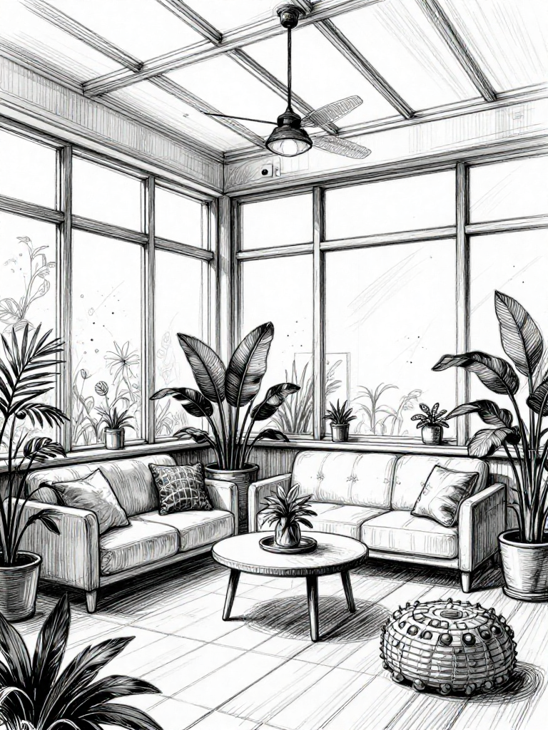 Sketch Sunroom - Sketch Sunroom interior design inspiration
