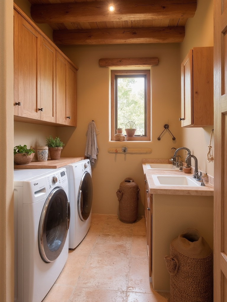 Southwestern Laundry Room - Southwestern Laundry Room interior design inspiration