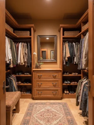 Southwestern Walk-in Closet Design