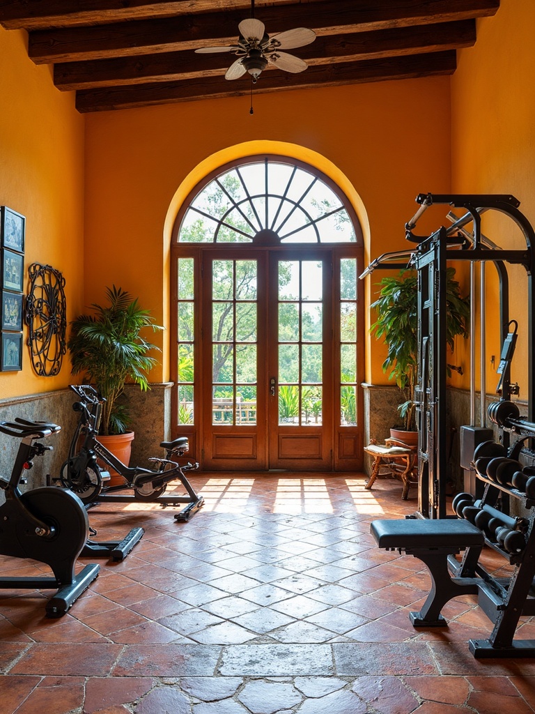 Spanish Home Gym - Spanish Home Gym interior design inspiration